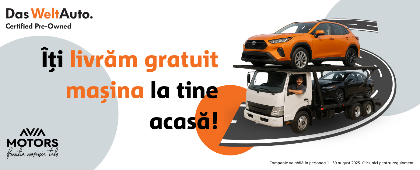 Iti livram masina gratuit la tine acasa